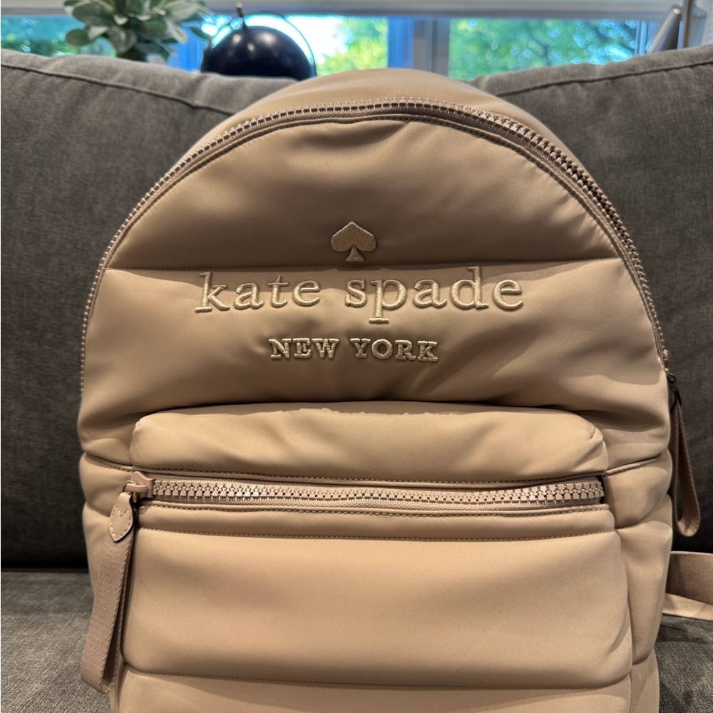 Kate Spade Tan Backpack with Minimalist Design